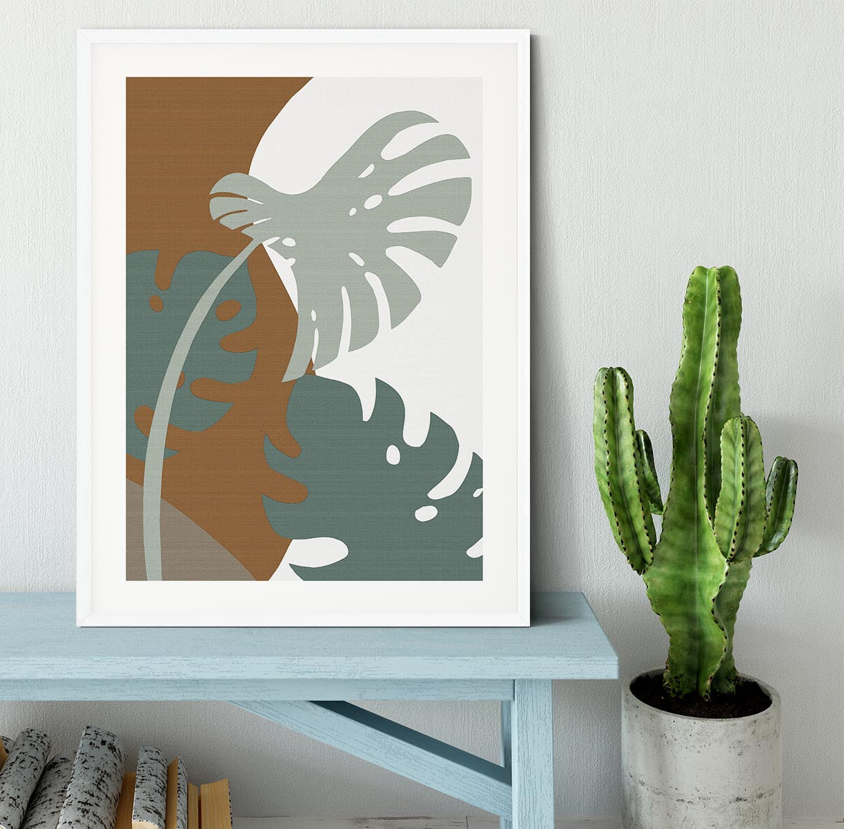 Monstera Cut Out 03 Framed Print - Canvas Art Rocks - 5