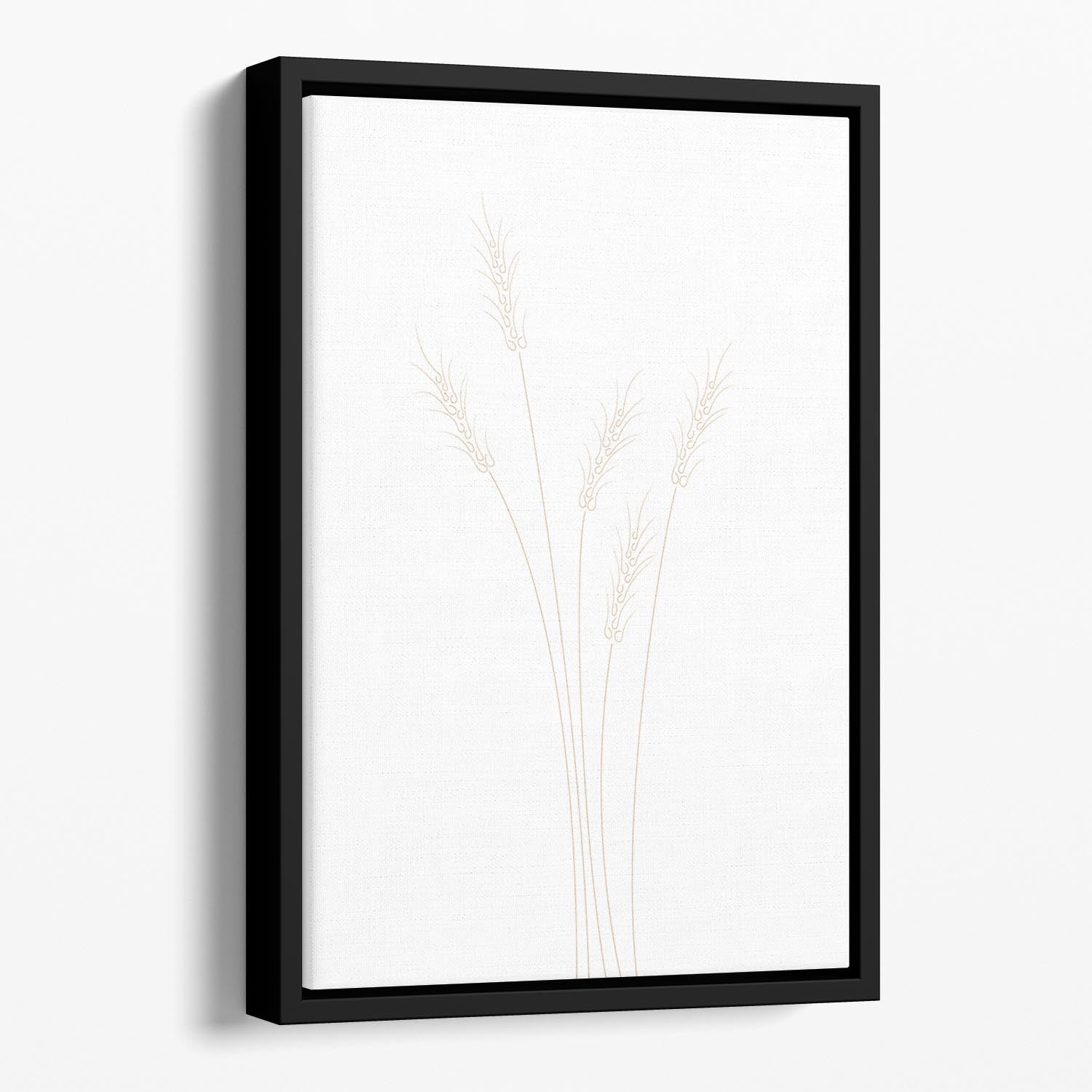 Wheat Grass Floating Framed Canvas - Canvas Art Rocks - 1