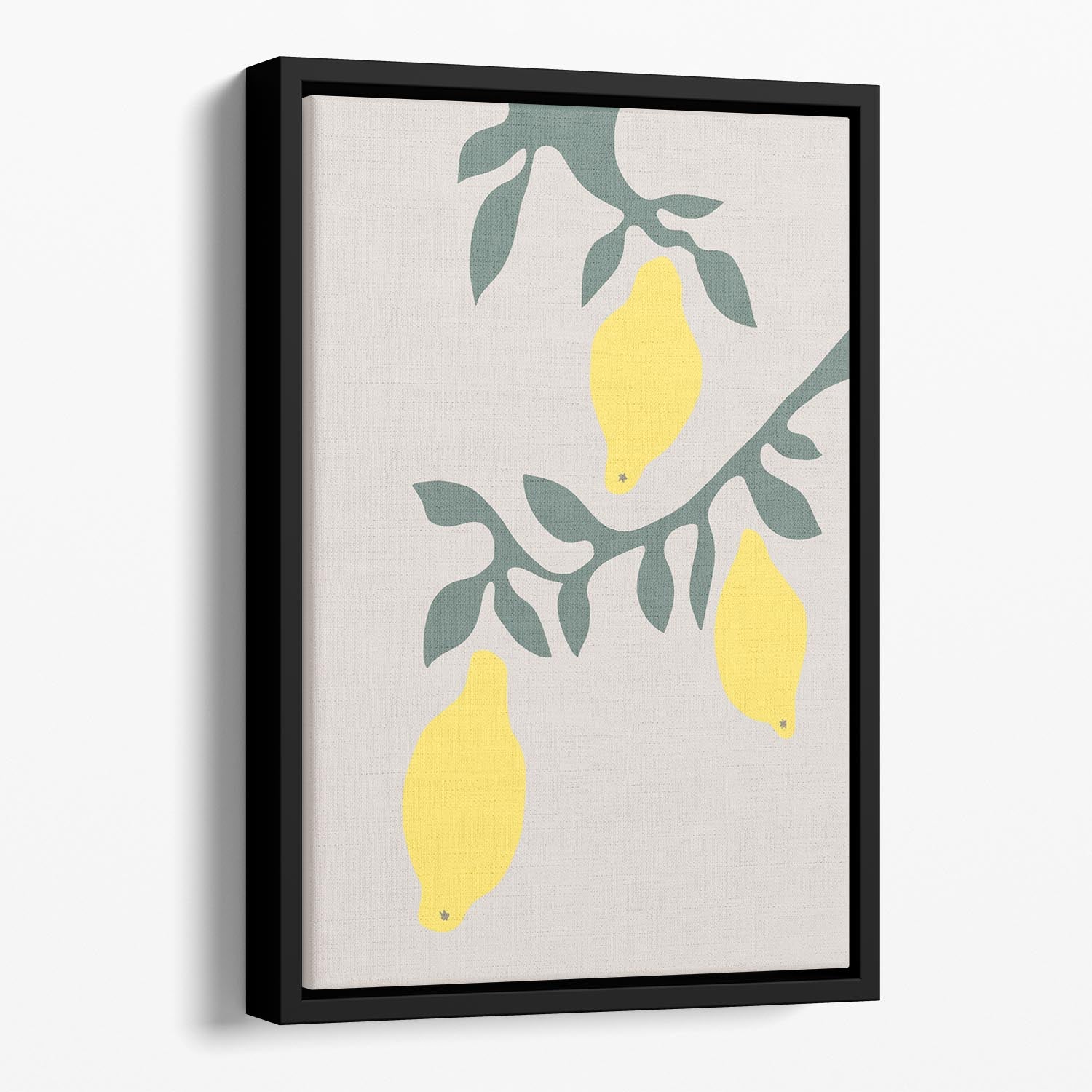 Lemons Floating Framed Canvas - Canvas Art Rocks - 1