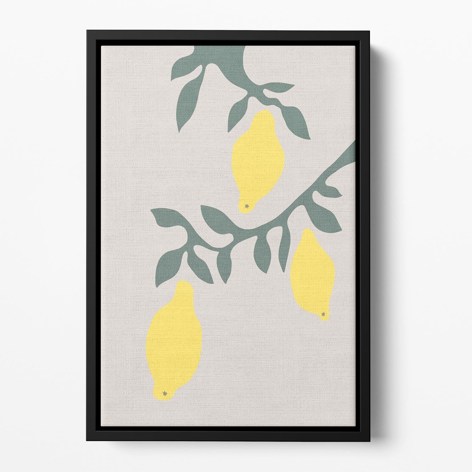 Lemons Floating Framed Canvas - Canvas Art Rocks - 2