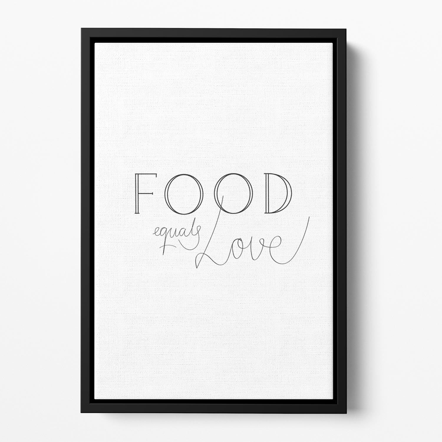 Food is Love Floating Framed Canvas - Canvas Art Rocks - 2