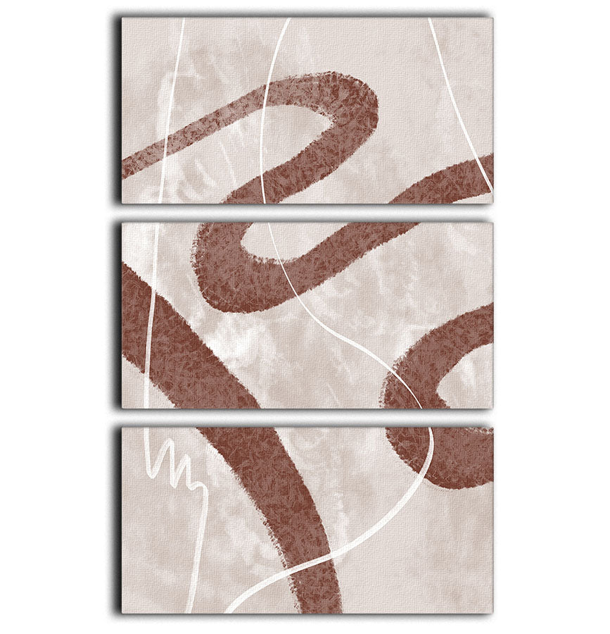 Abstract Fuzz 02 3 Split Panel Canvas Print - Canvas Art Rocks - 1