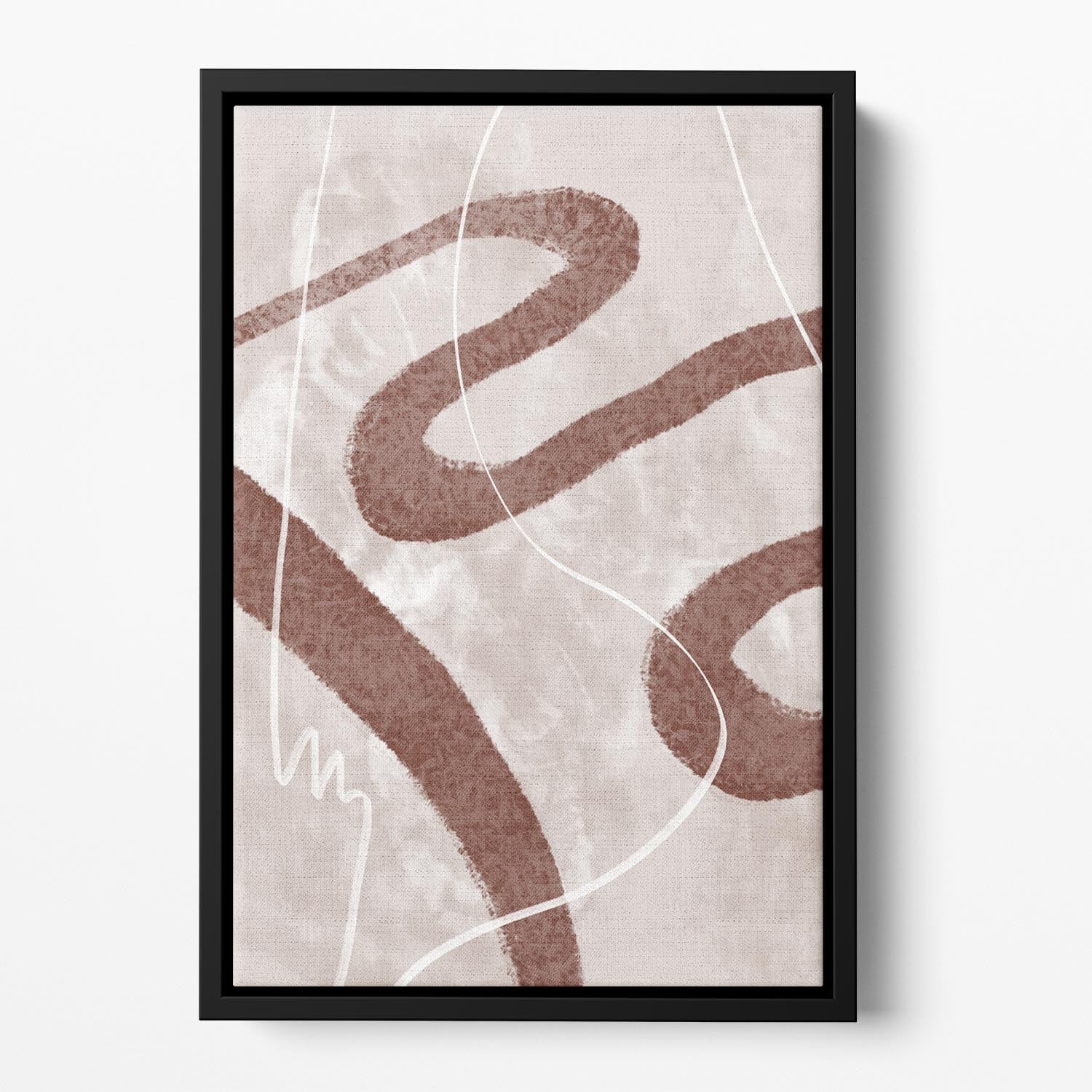 Abstract Fuzz 02 Floating Framed Canvas - Canvas Art Rocks - 2