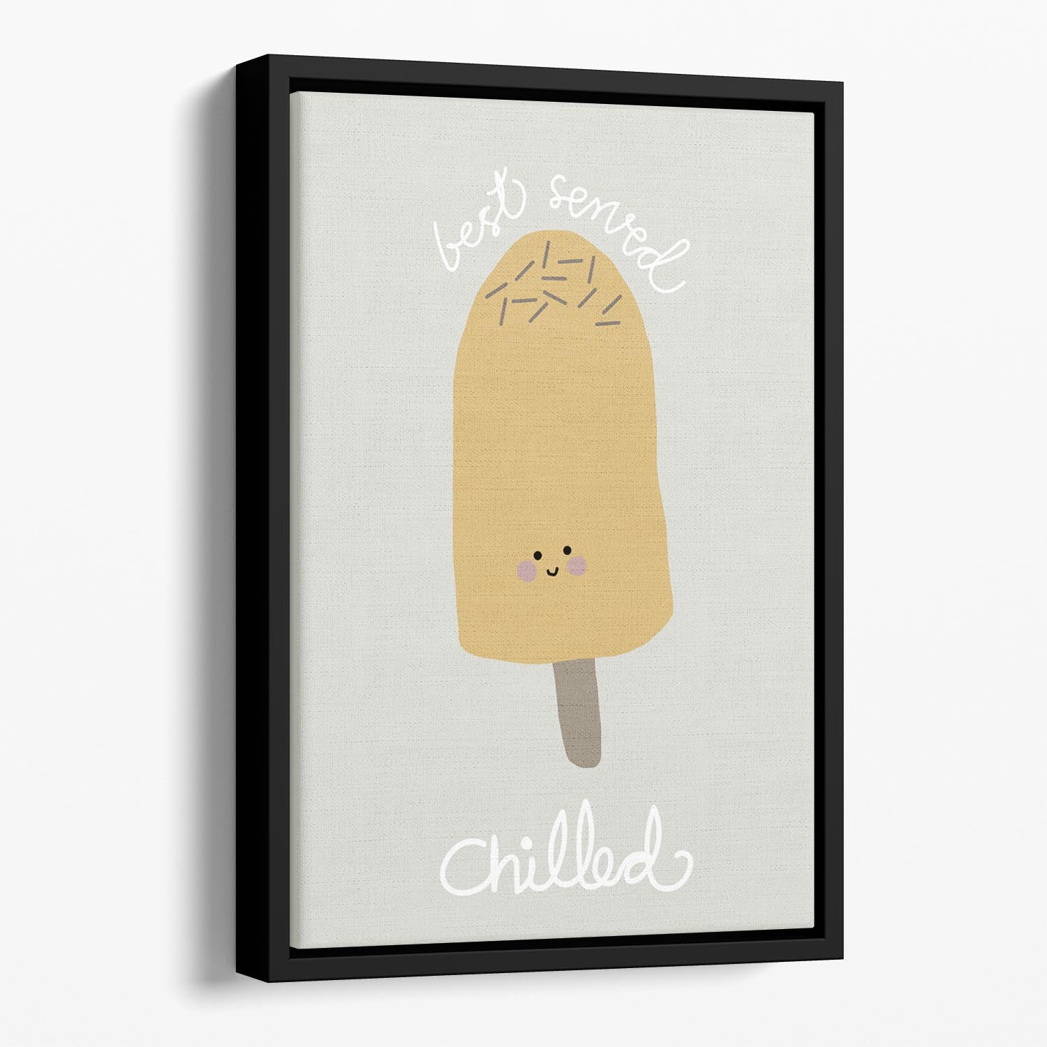 Chilled Ice Cream Floating Framed Canvas - Canvas Art Rocks - 1