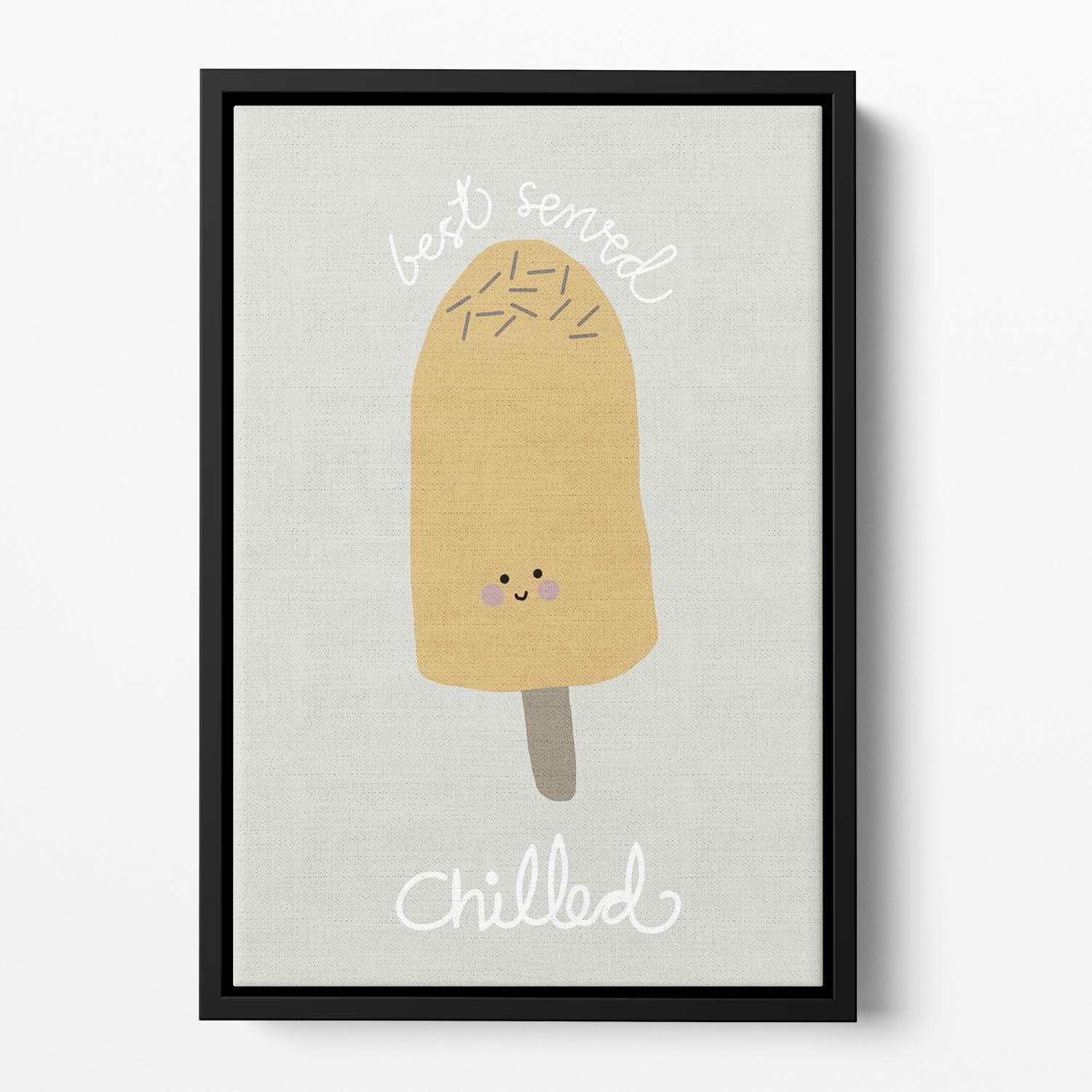 Chilled Ice Cream Floating Framed Canvas - Canvas Art Rocks - 2