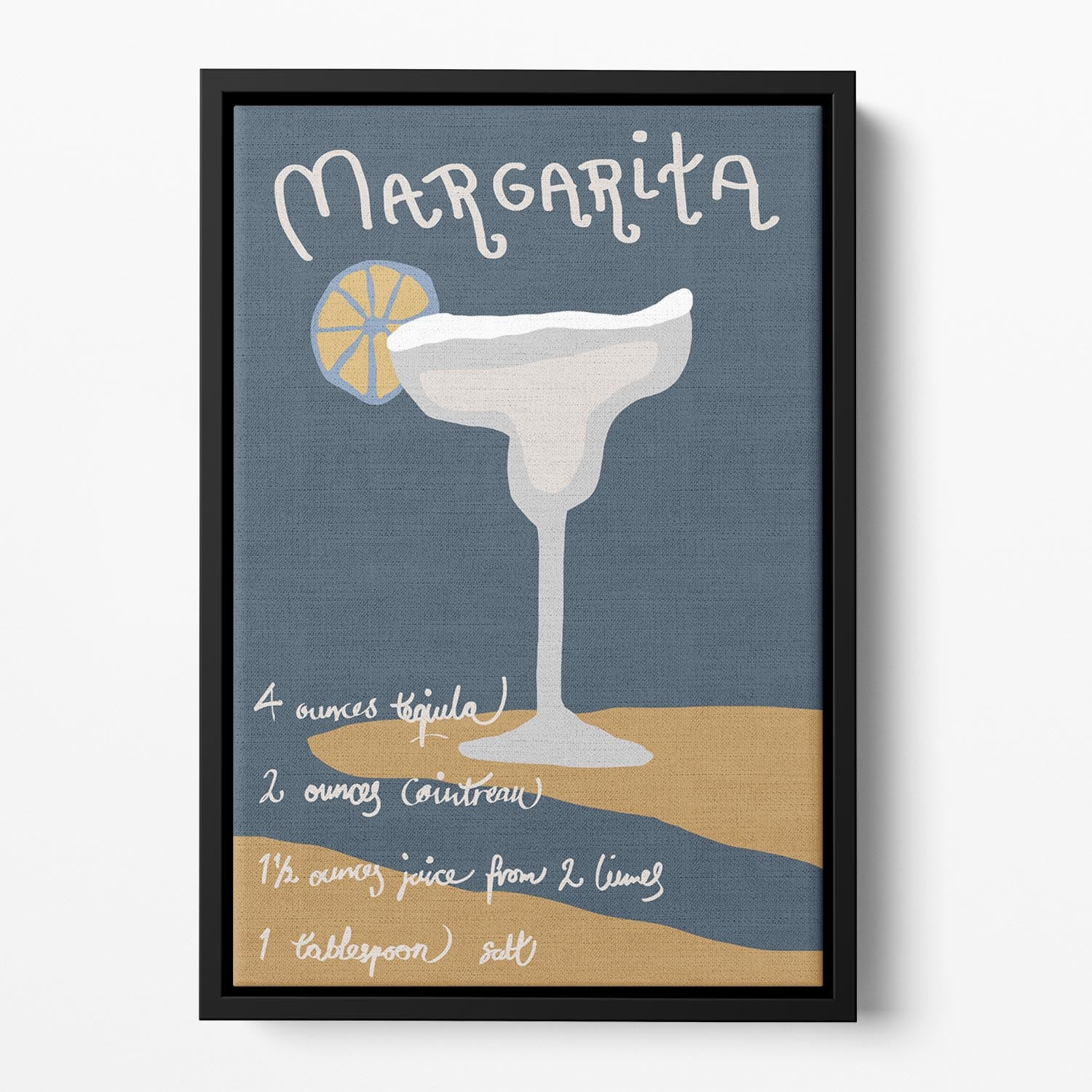 Margarita Floating Framed Canvas - Canvas Art Rocks - 2