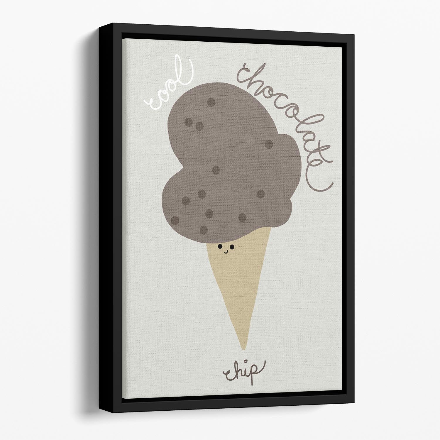 Chocolate Chip Floating Framed Canvas - Canvas Art Rocks - 1