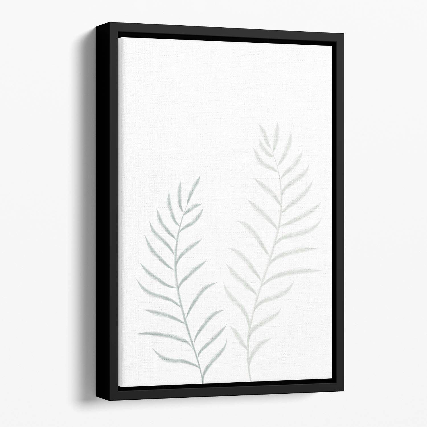 Pale Plants Floating Framed Canvas - Canvas Art Rocks - 1