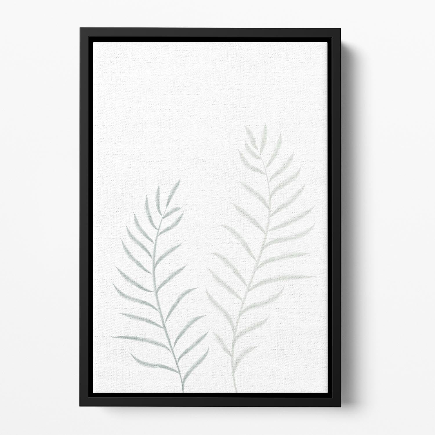 Pale Plants Floating Framed Canvas - Canvas Art Rocks - 2