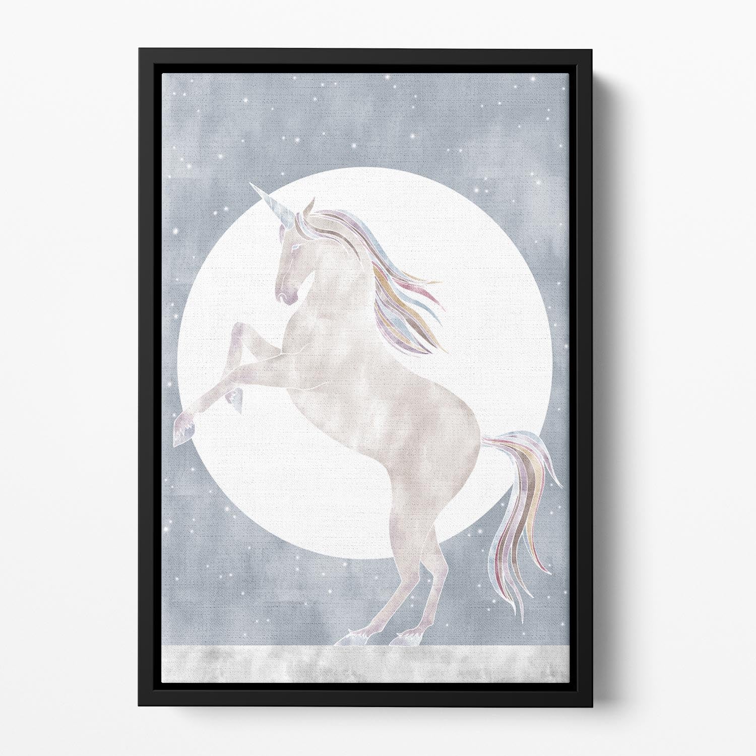 Rising Unicorn Floating Framed Canvas - Canvas Art Rocks - 2