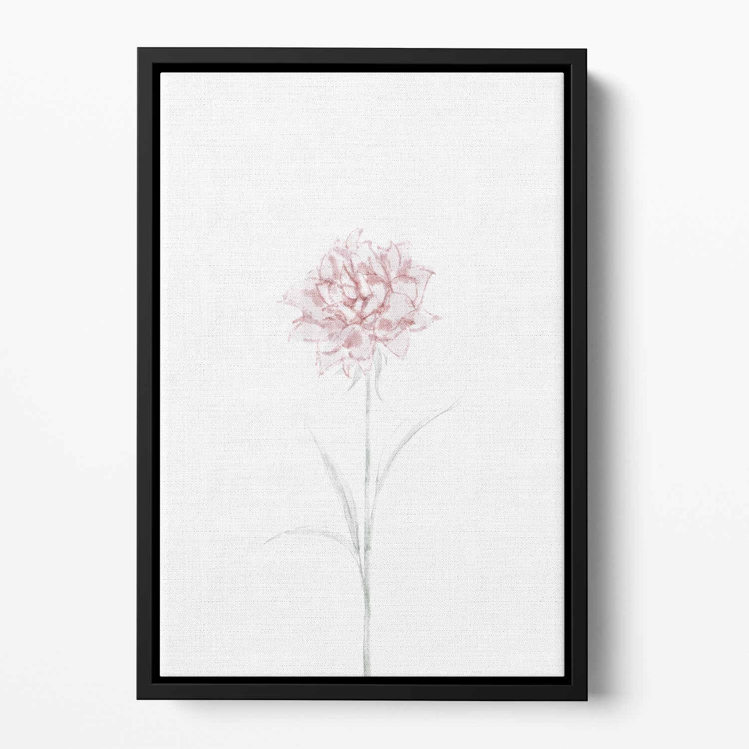 Peony 02 Floating Framed Canvas - Canvas Art Rocks - 2