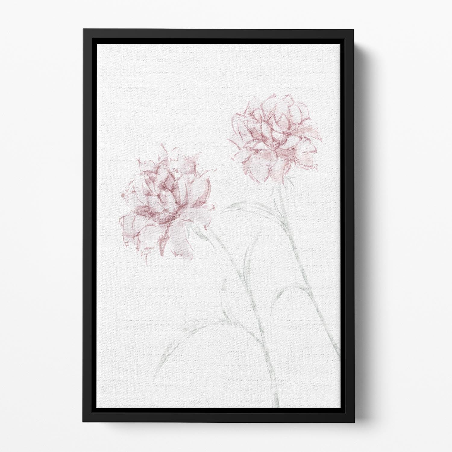 Peony 03 Floating Framed Canvas - Canvas Art Rocks - 2