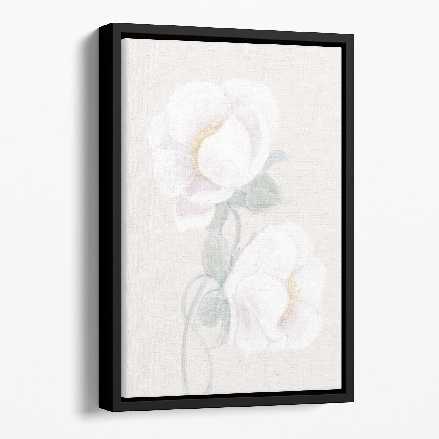 Lush Peony Floating Framed Canvas - Canvas Art Rocks - 1