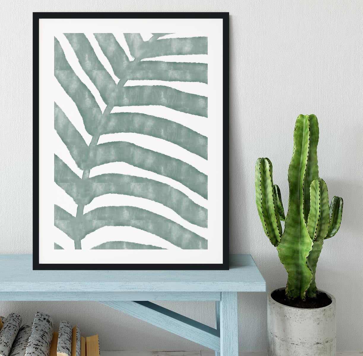 Palm Stripes Framed Print - Canvas Art Rocks - 1