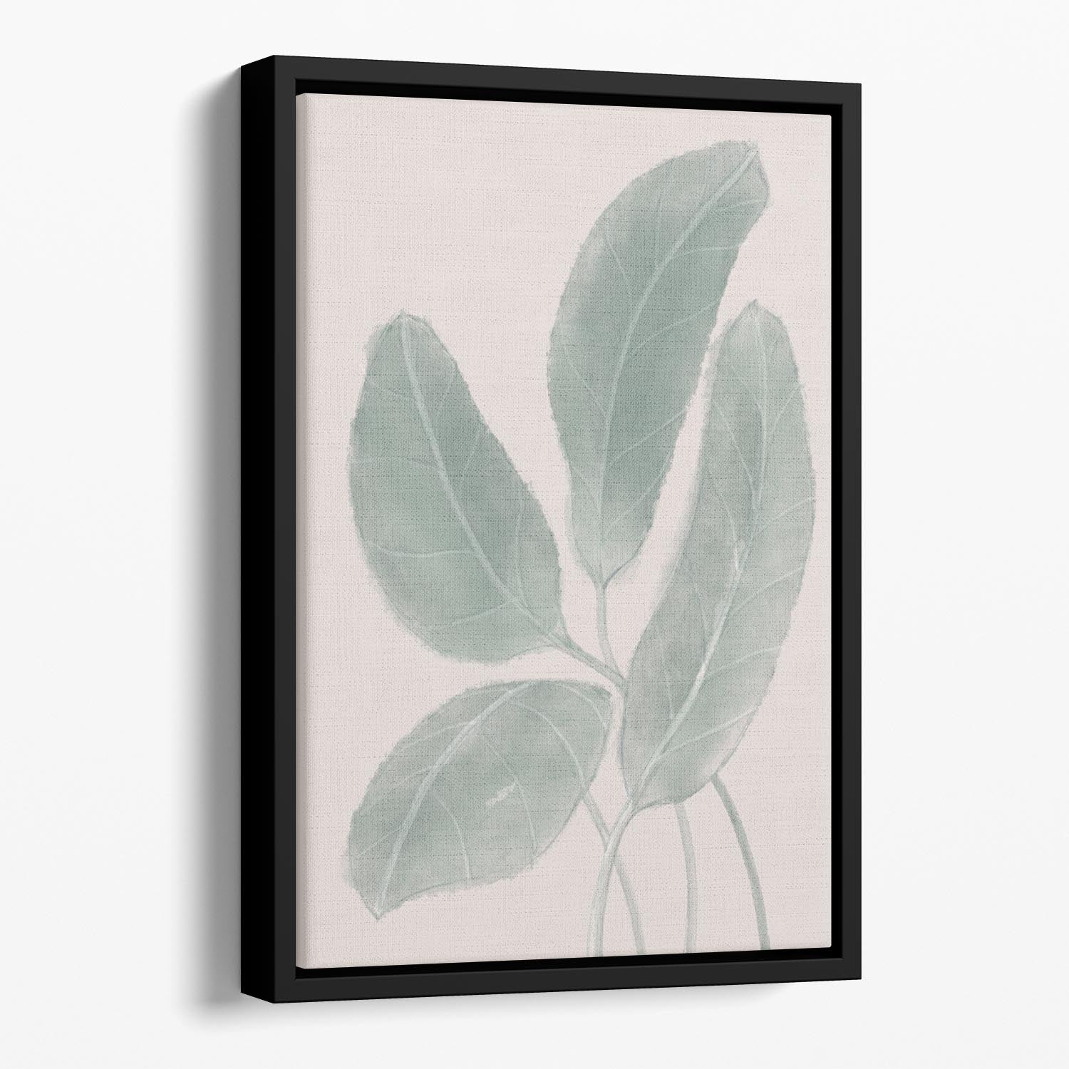 Leaves Watercolor Floating Framed Canvas - Canvas Art Rocks - 1