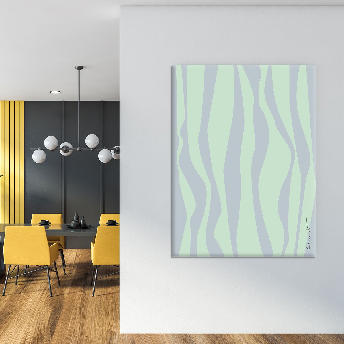 Wavy Stripes Canvas Print or Poster - Canvas Art Rocks - 4