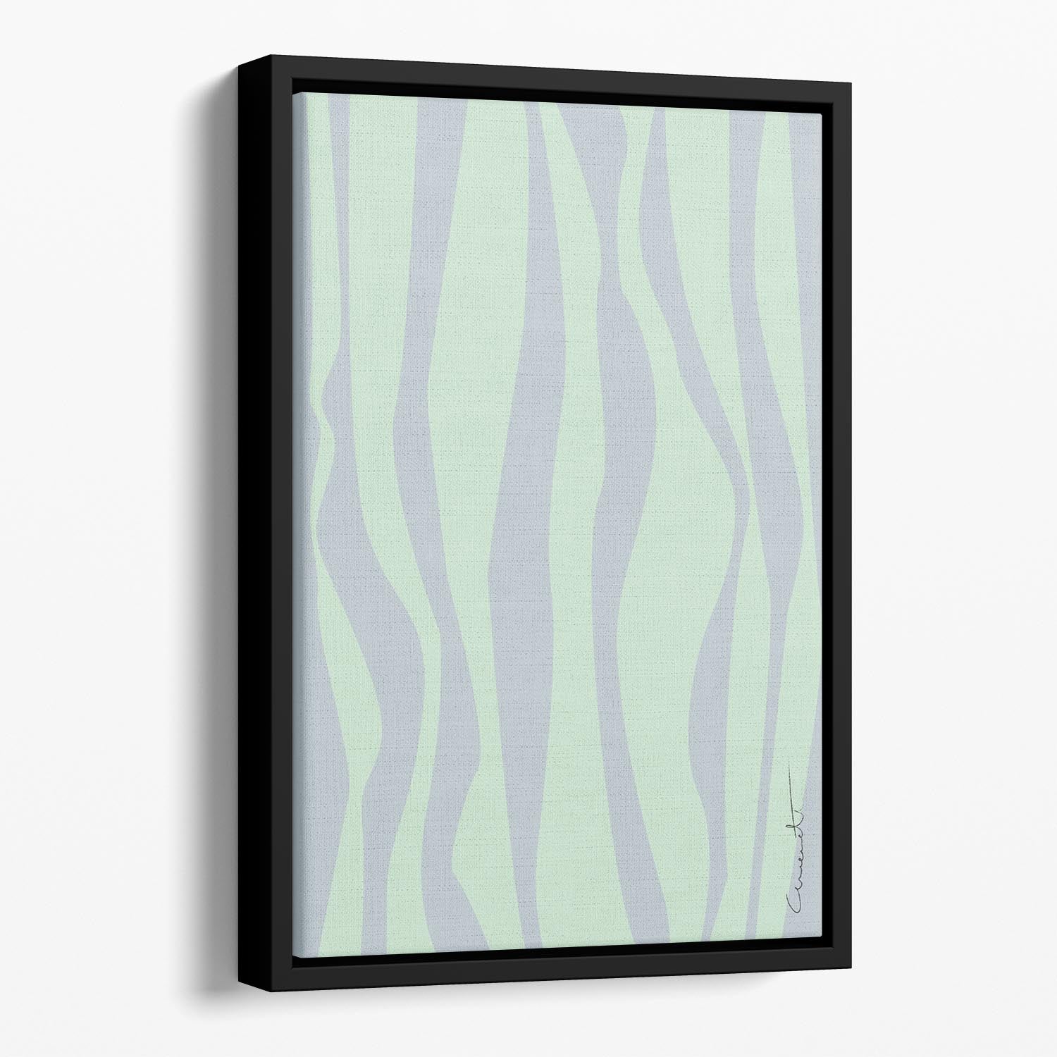 Wavy Stripes Floating Framed Canvas - Canvas Art Rocks - 1