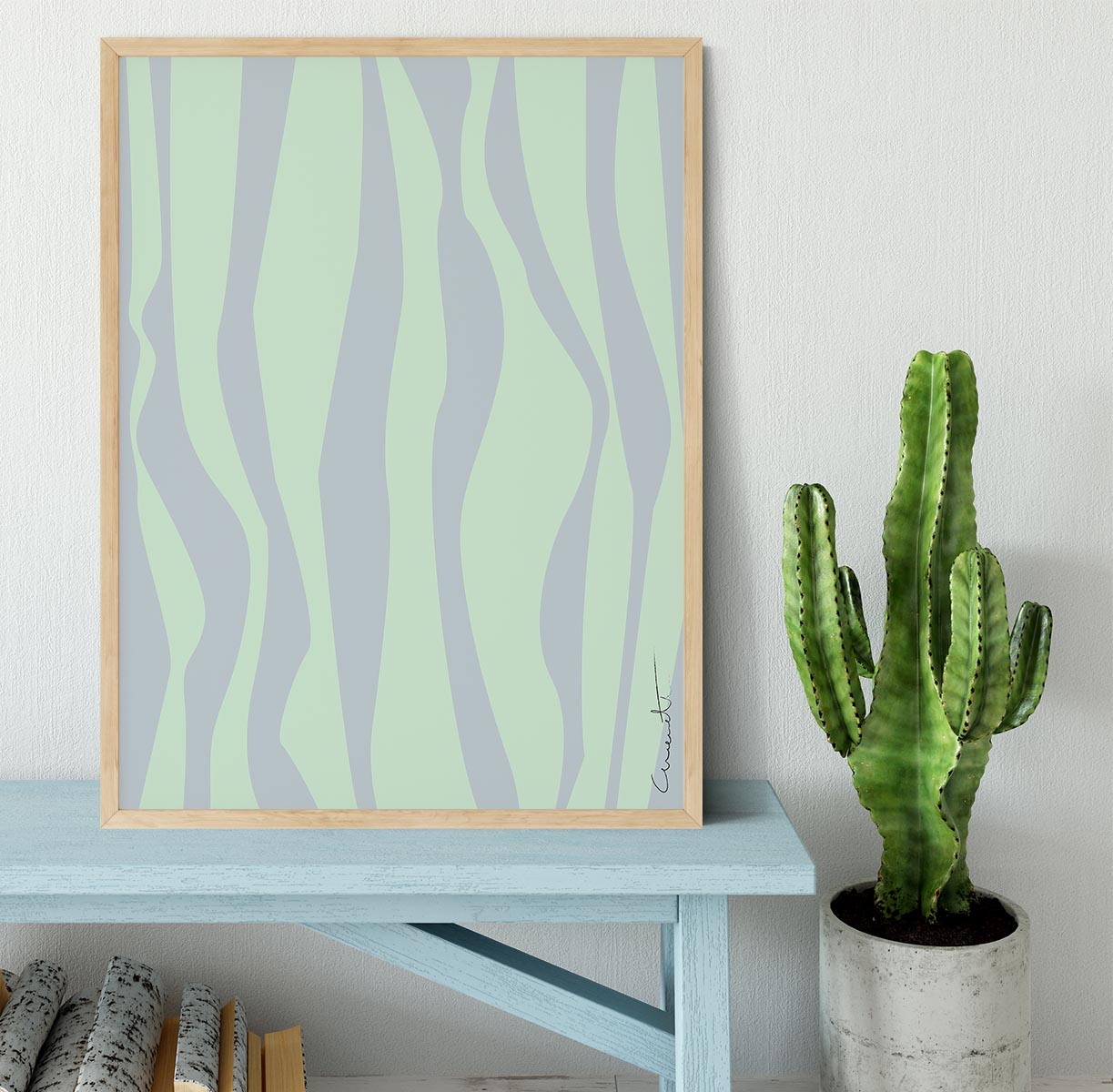 Wavy Stripes Framed Print - Canvas Art Rocks - 4