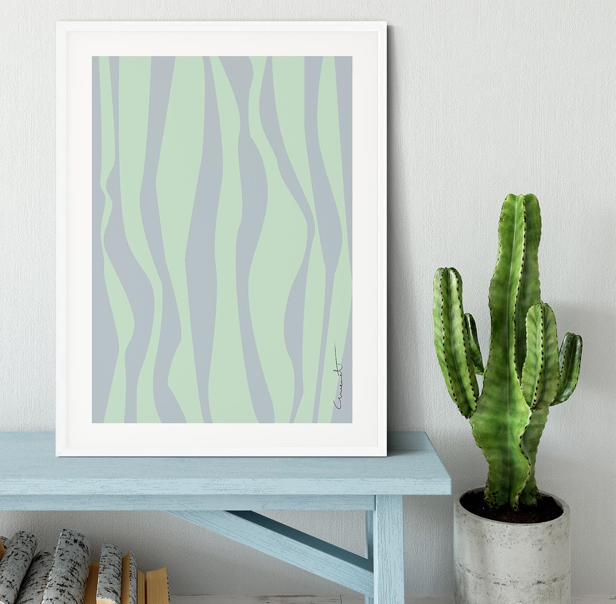 Wavy Stripes Framed Print - Canvas Art Rocks - 5