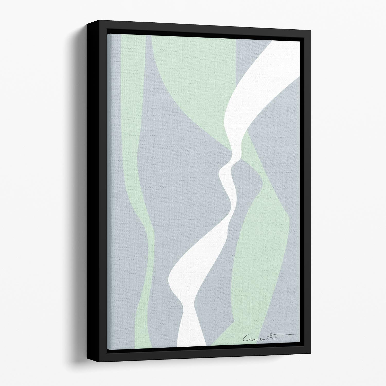 Wavy Tracks Floating Framed Canvas - Canvas Art Rocks - 1