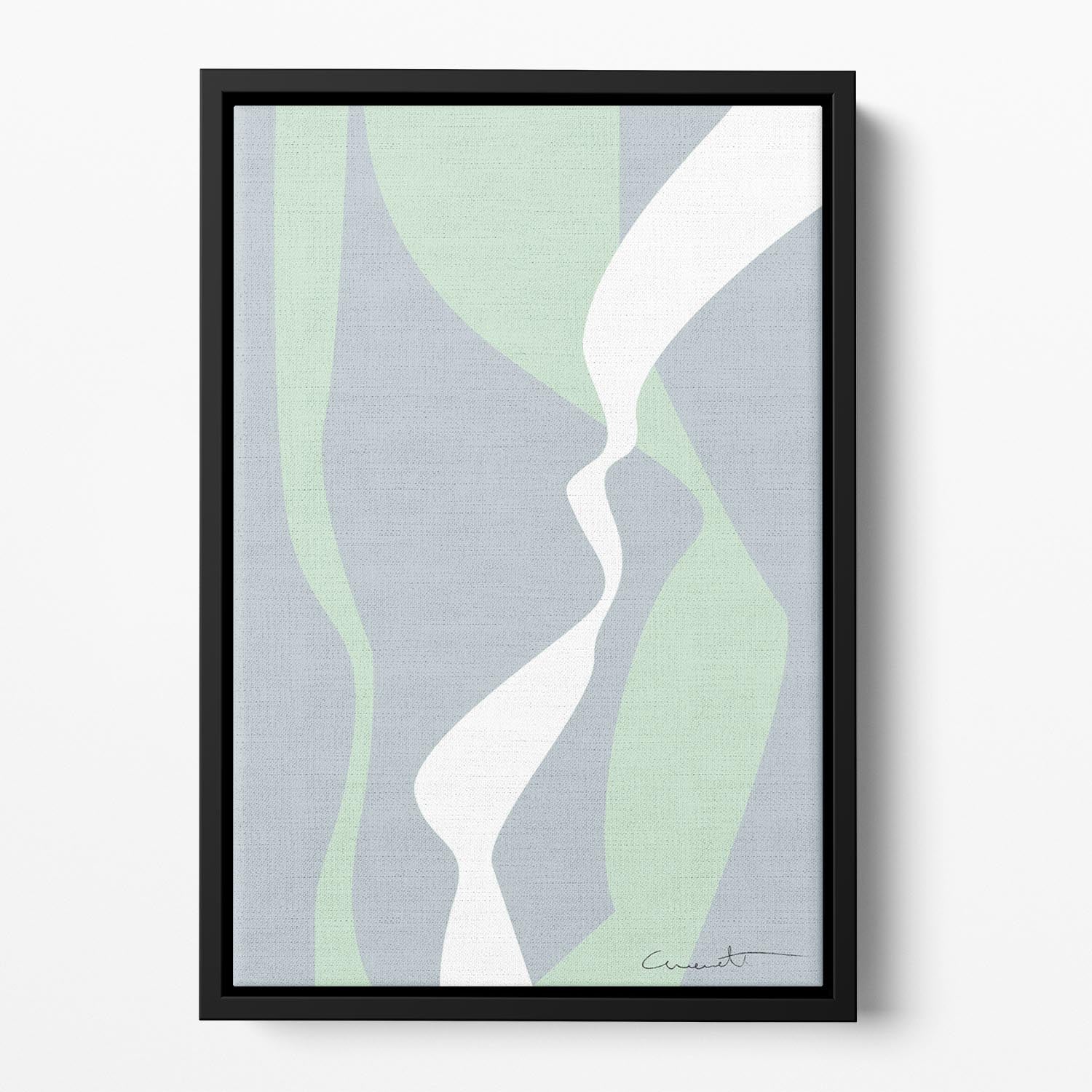 Wavy Tracks Floating Framed Canvas - Canvas Art Rocks - 2