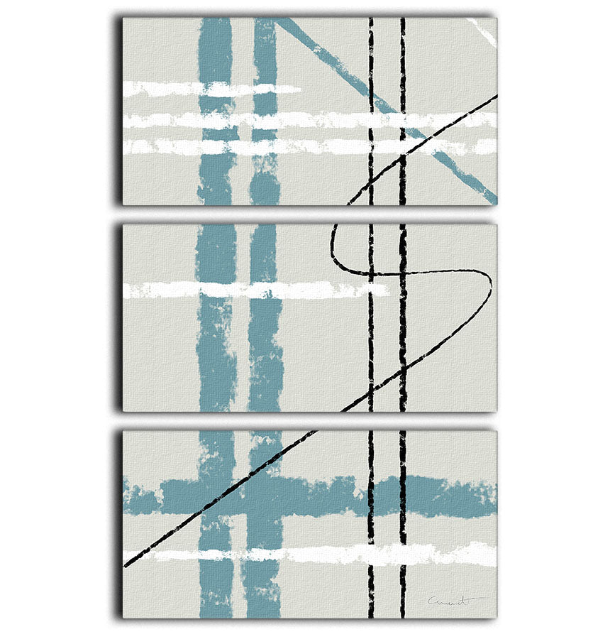 Messy Lines 3 Split Panel Canvas Print - Canvas Art Rocks - 1