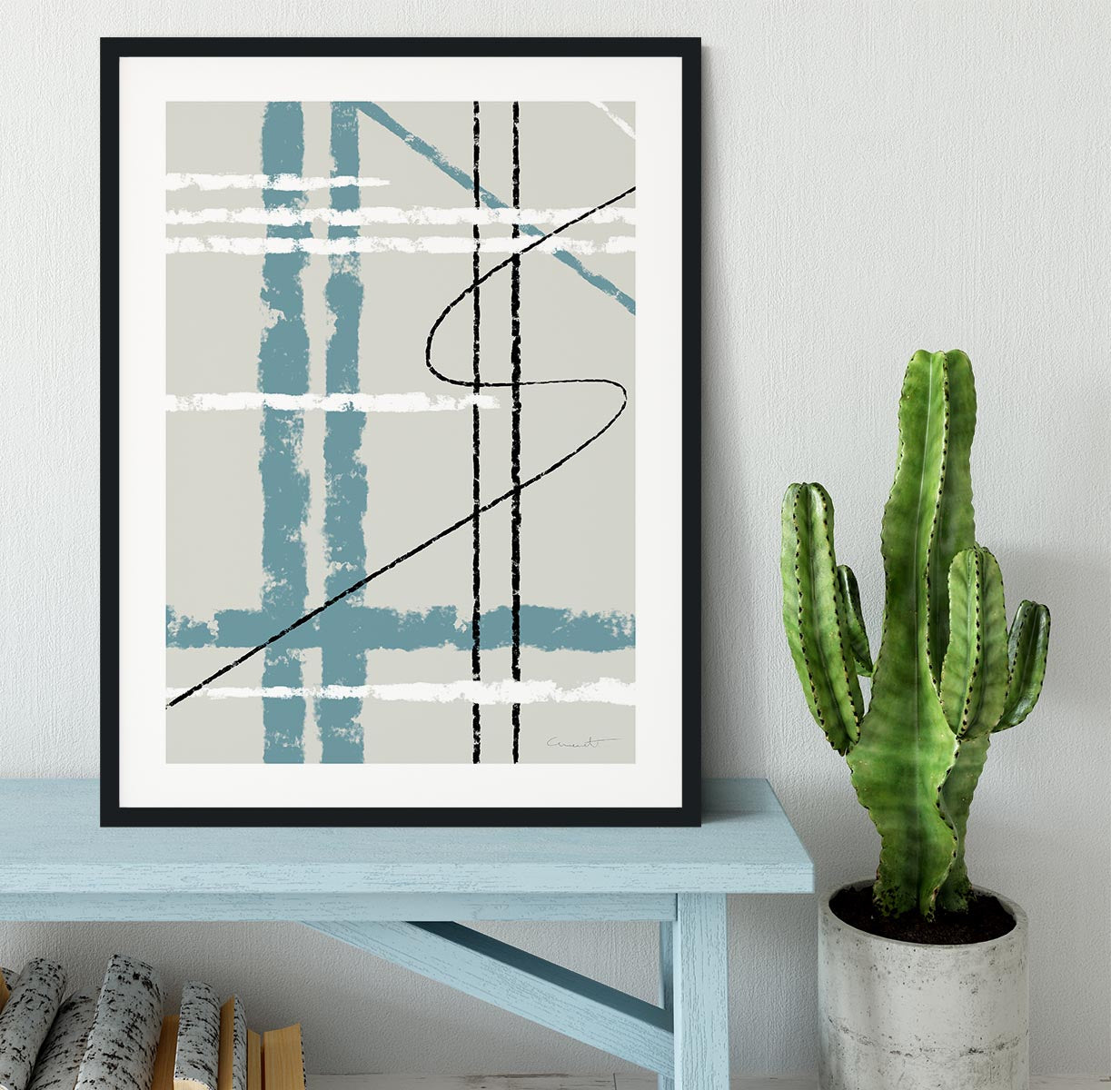 Messy Lines Framed Print - Canvas Art Rocks - 1