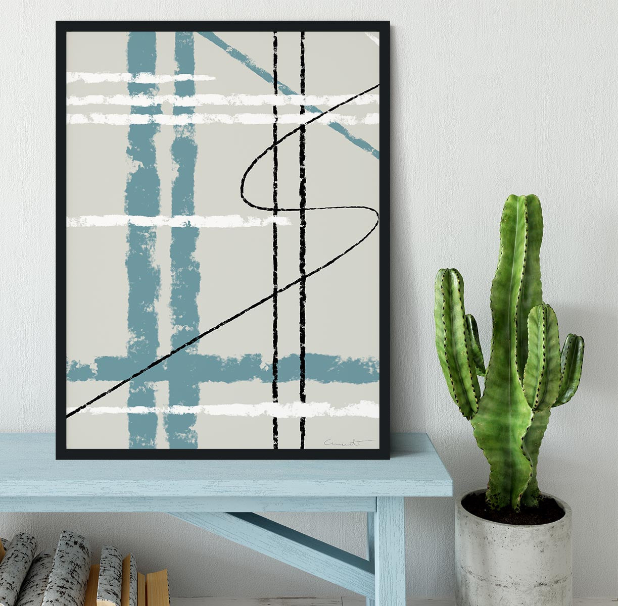 Messy Lines Framed Print - Canvas Art Rocks - 2