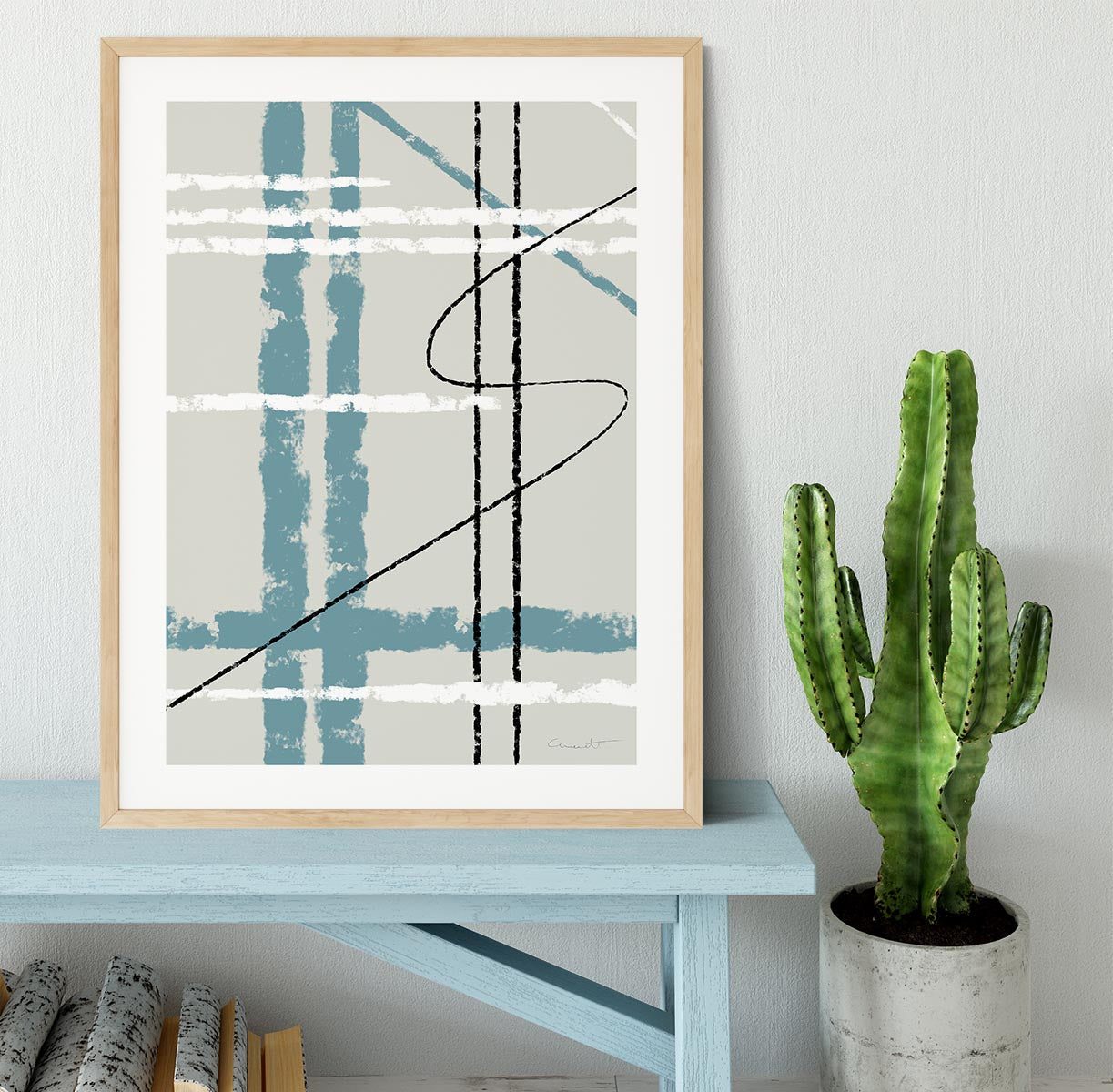 Messy Lines Framed Print - Canvas Art Rocks - 3