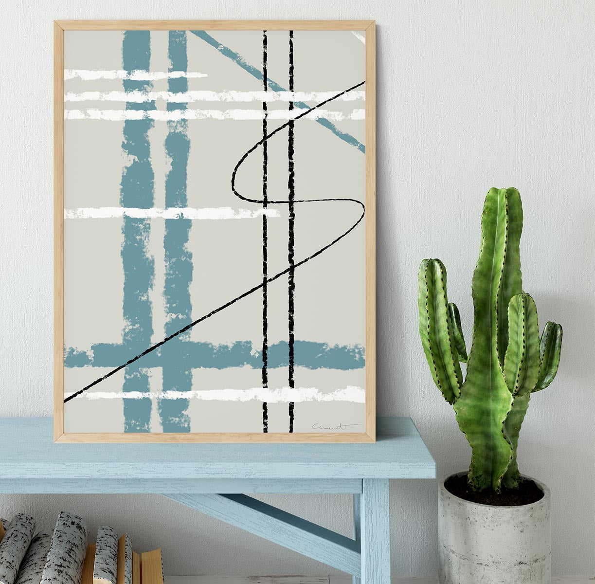 Messy Lines Framed Print - Canvas Art Rocks - 4