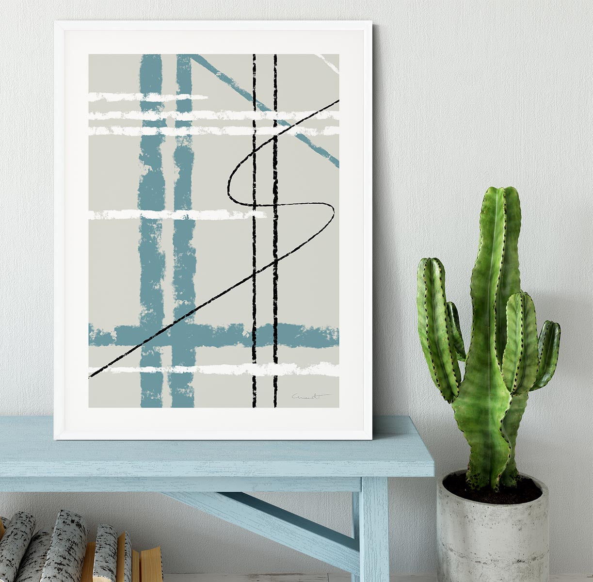 Messy Lines Framed Print - Canvas Art Rocks - 5