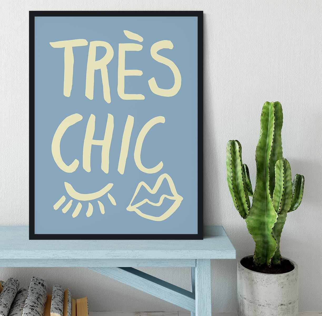 TrAus Chic Blue Framed Print - Canvas Art Rocks - 2