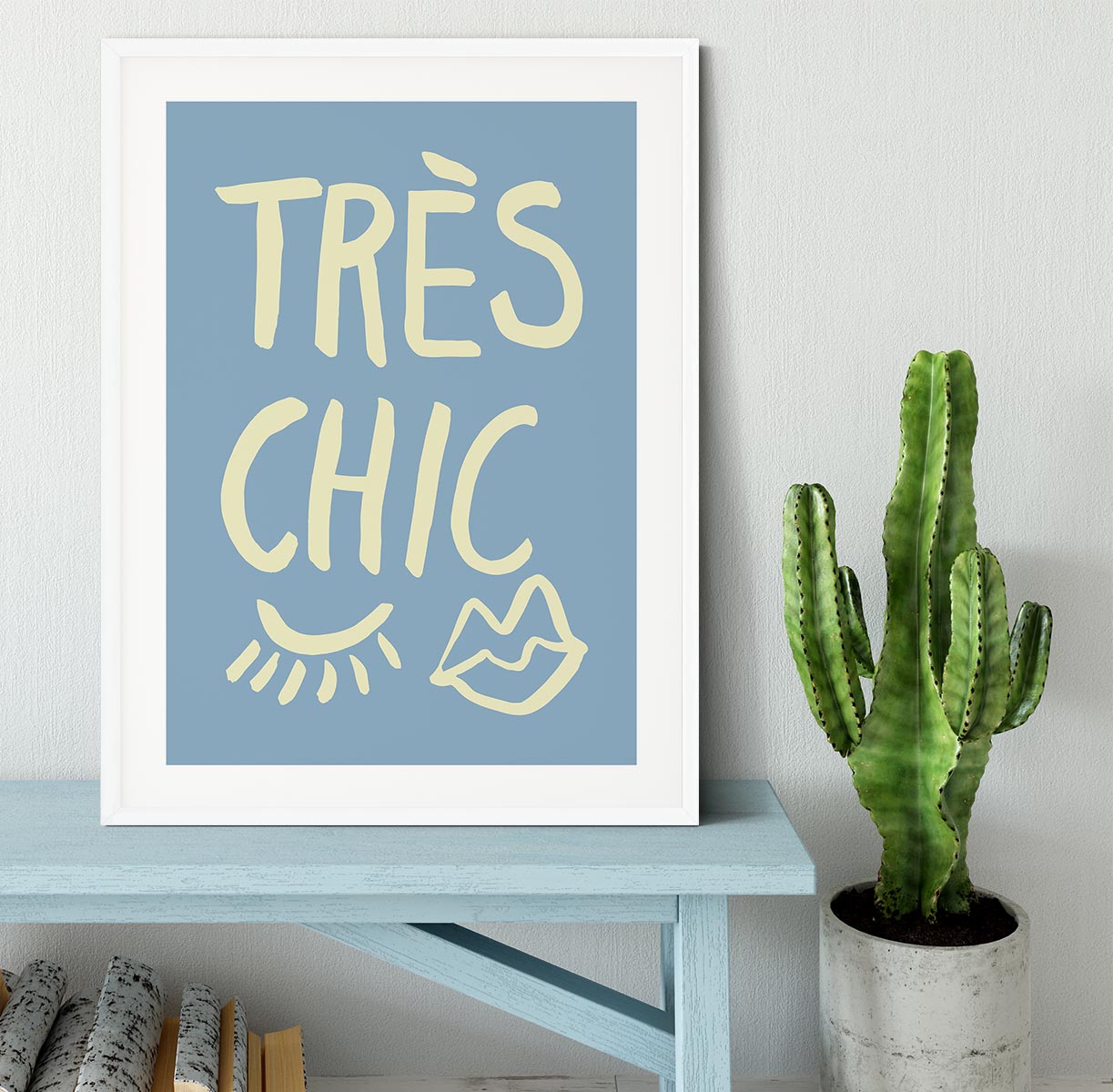 TrAus Chic Blue Framed Print - Canvas Art Rocks - 5