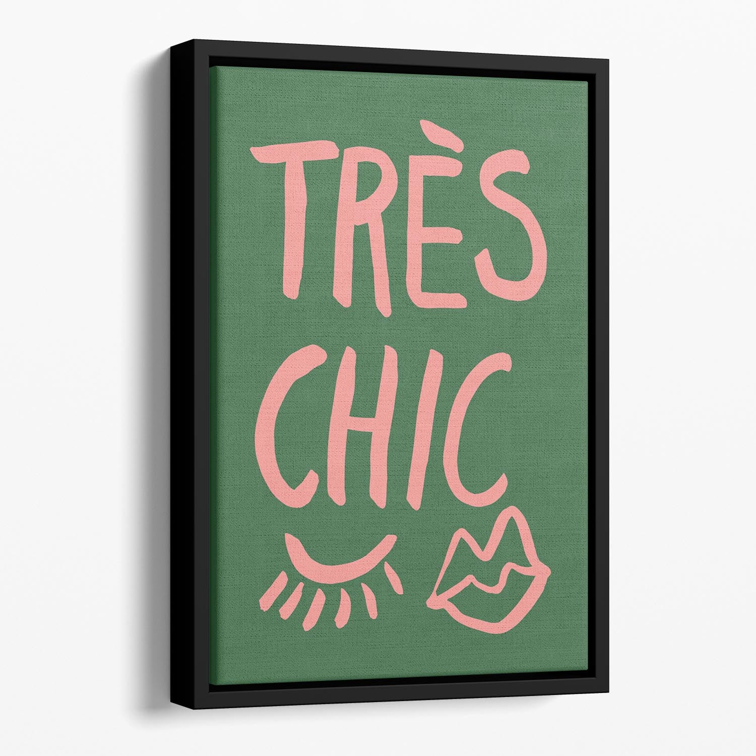 TrAus Chic Green Floating Framed Canvas - Canvas Art Rocks - 1