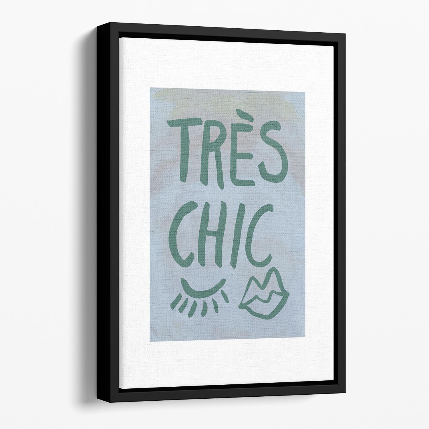 TrAus Chic Blue Frame Floating Framed Canvas - Canvas Art Rocks - 1