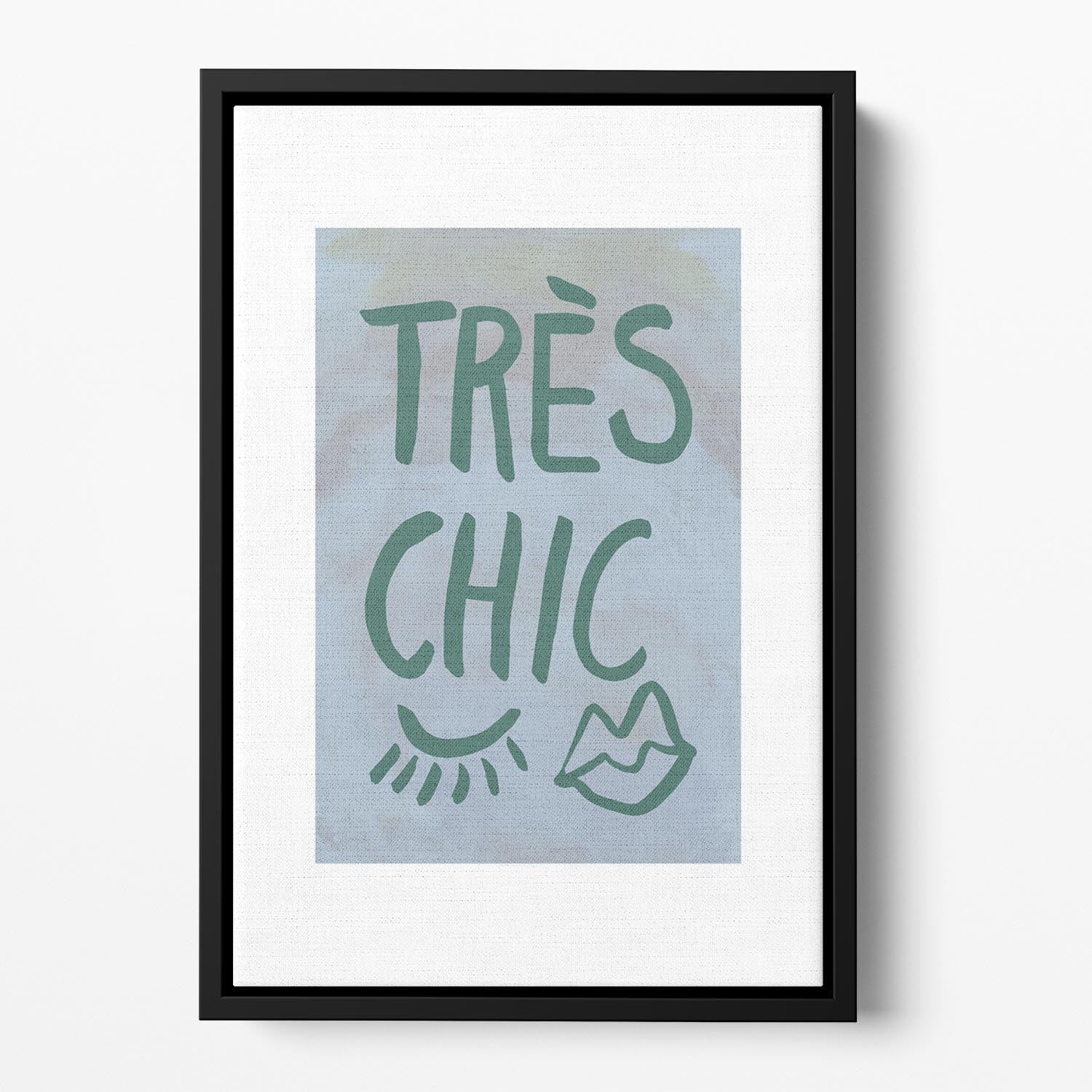 TrAus Chic Blue Frame Floating Framed Canvas - Canvas Art Rocks - 2