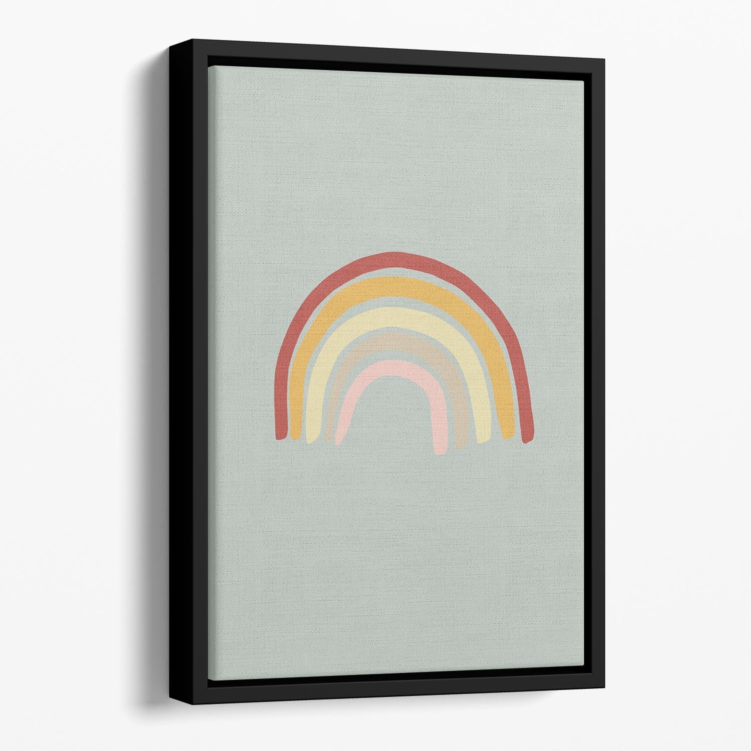 Rainbow Green Floating Framed Canvas - Canvas Art Rocks - 1