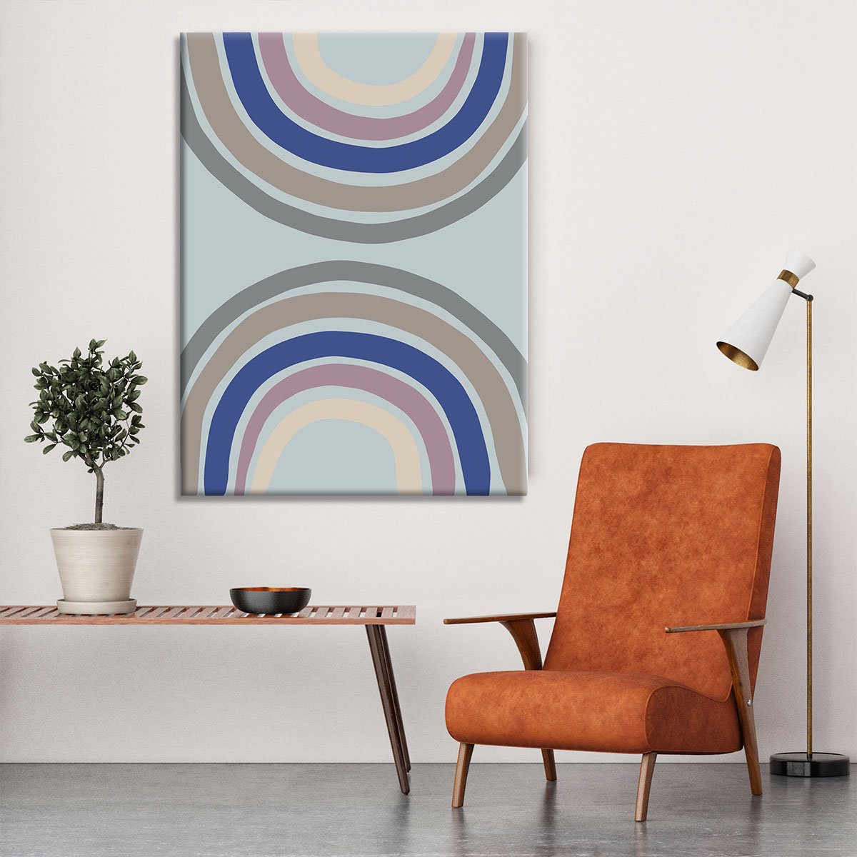 Double Rainbow Blue Canvas Print or Poster - Canvas Art Rocks - 6