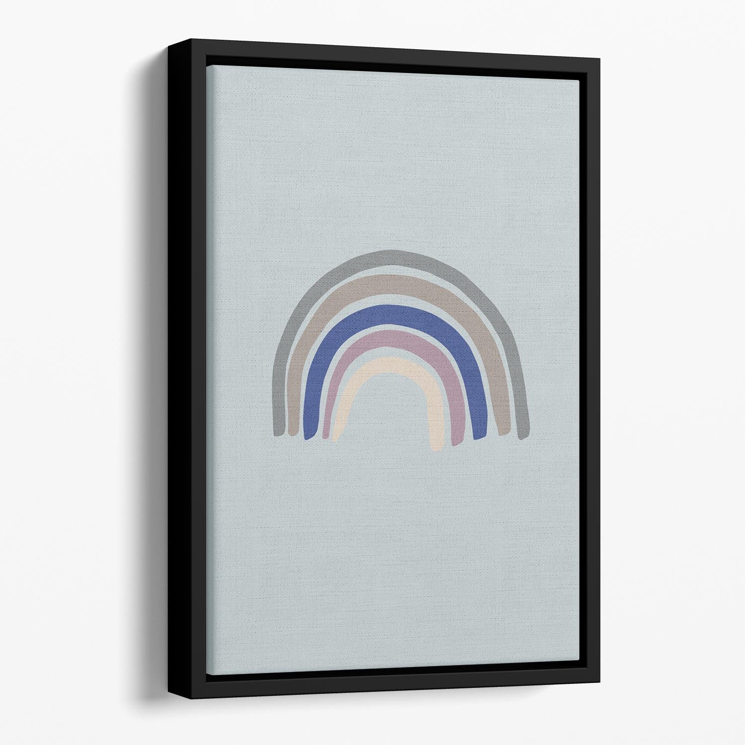 Rainbow Blue Floating Framed Canvas - Canvas Art Rocks - 1