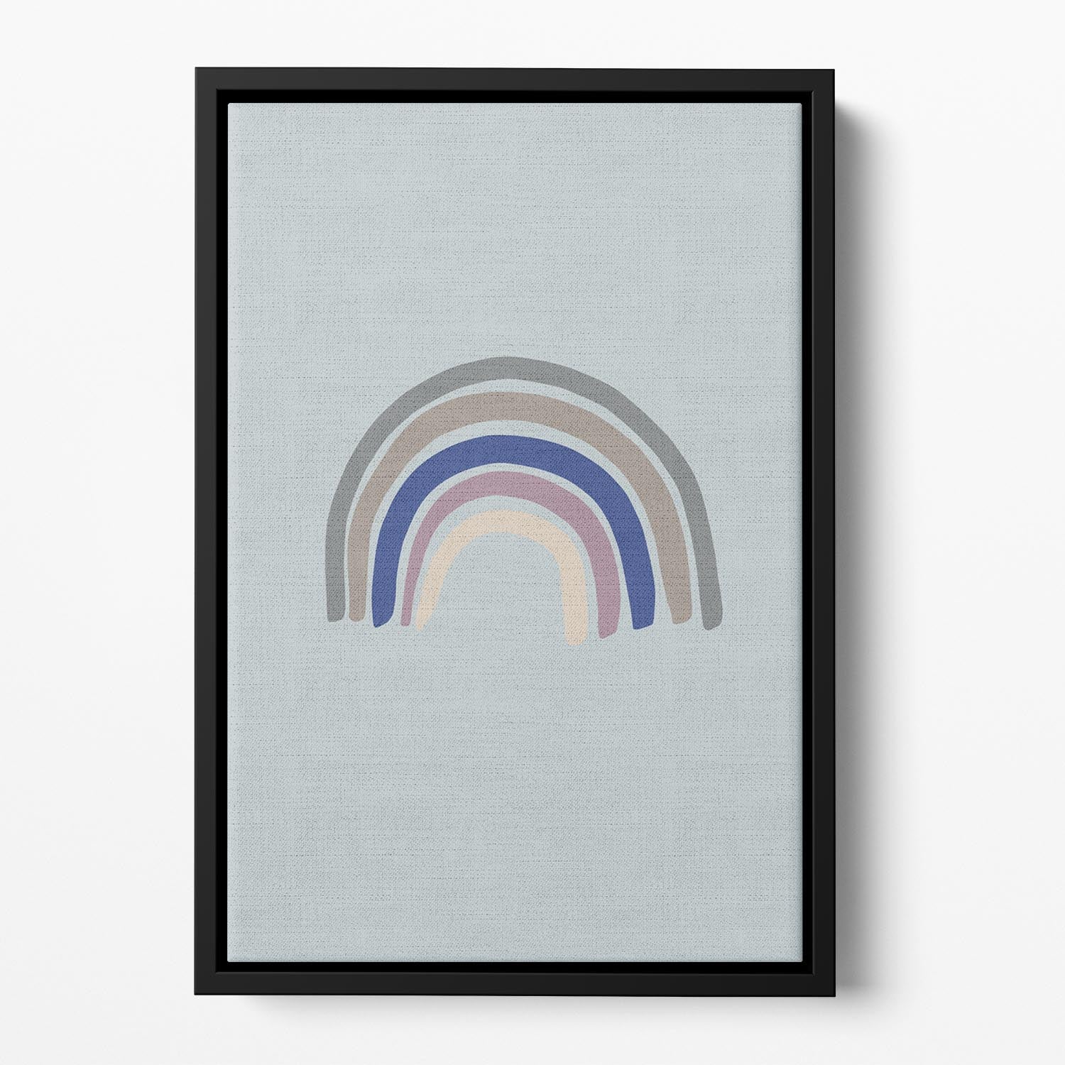 Rainbow Blue Floating Framed Canvas - Canvas Art Rocks - 2