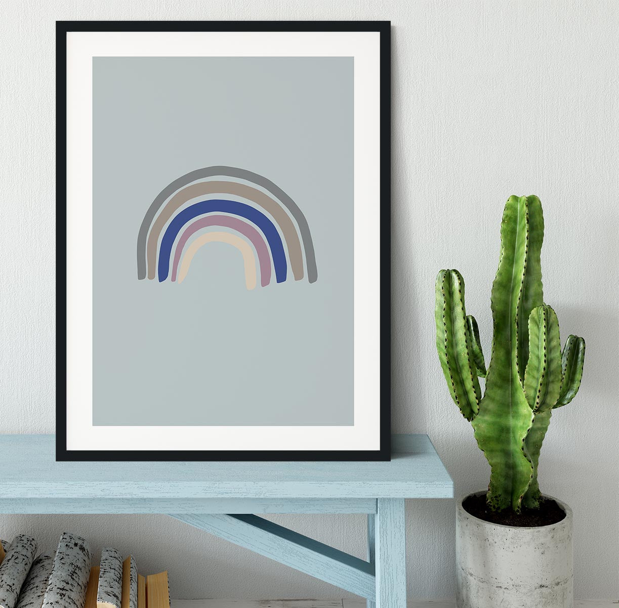 Rainbow Blue Framed Print - Canvas Art Rocks - 1