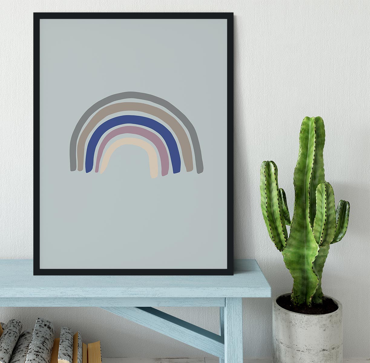 Rainbow Blue Framed Print - Canvas Art Rocks - 2