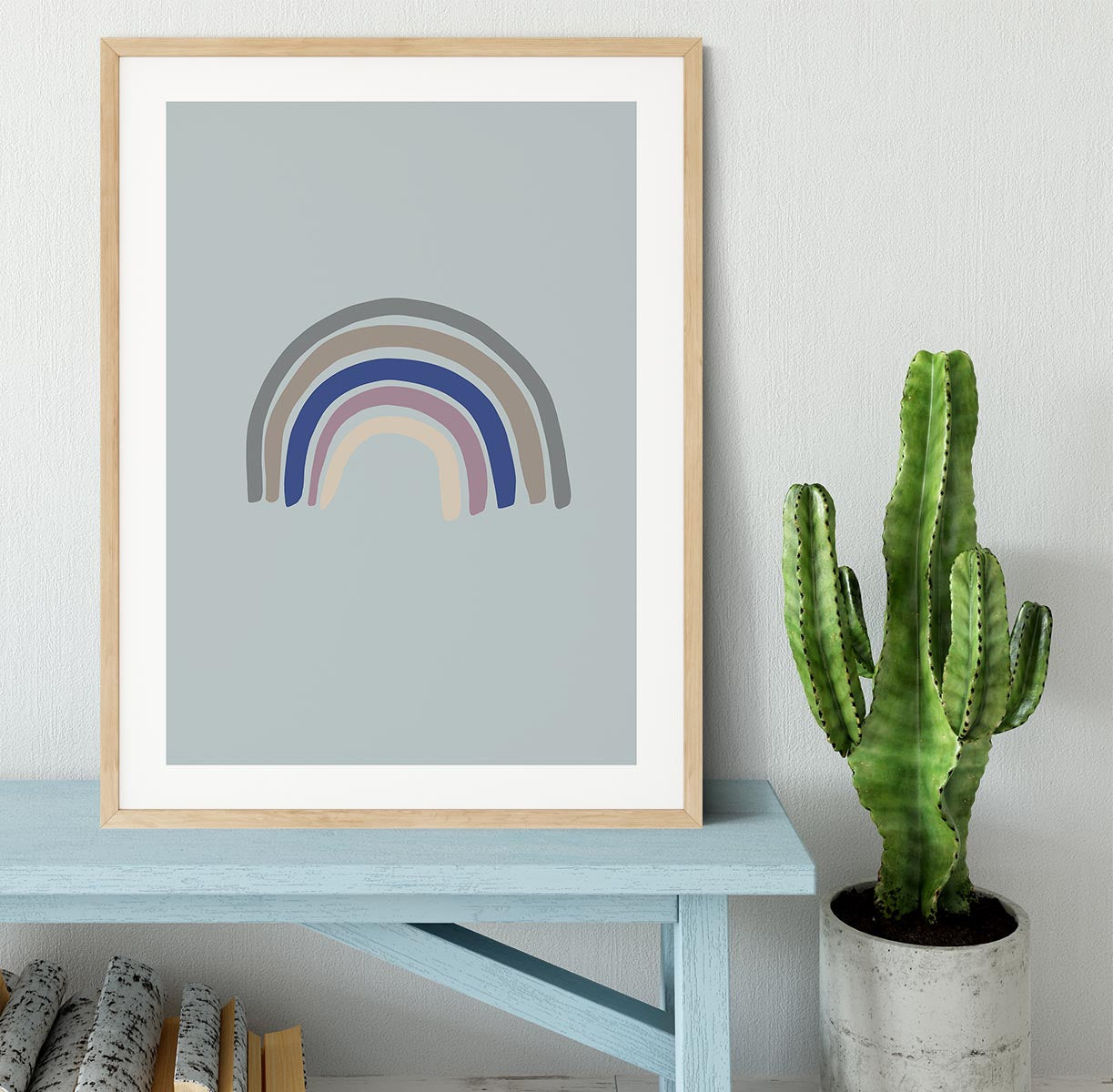 Rainbow Blue Framed Print - Canvas Art Rocks - 3