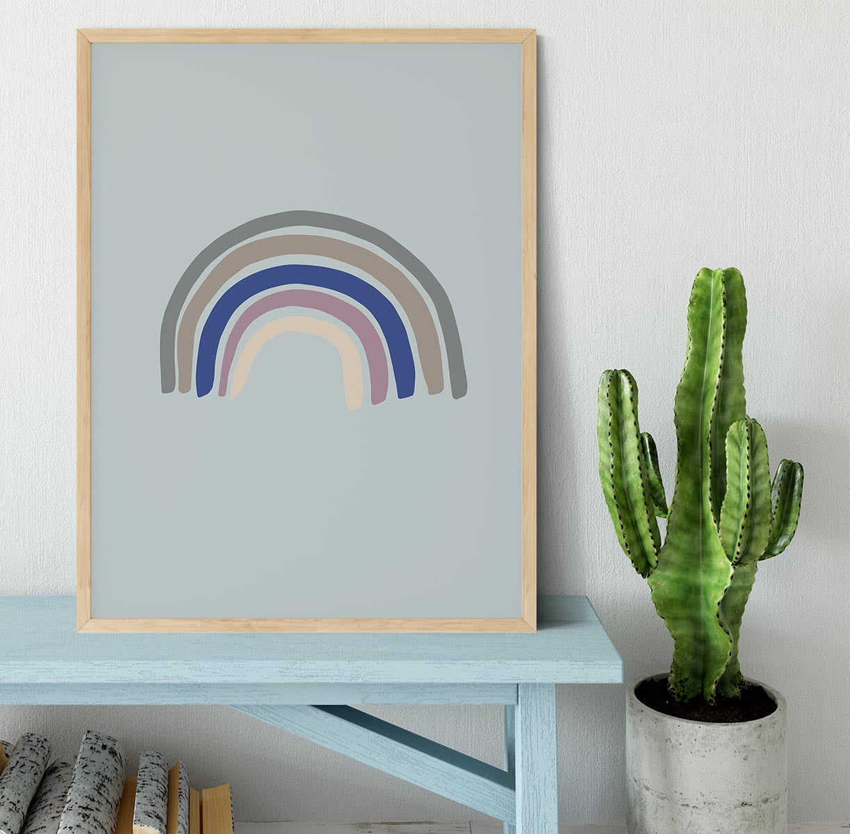 Rainbow Blue Framed Print - Canvas Art Rocks - 4