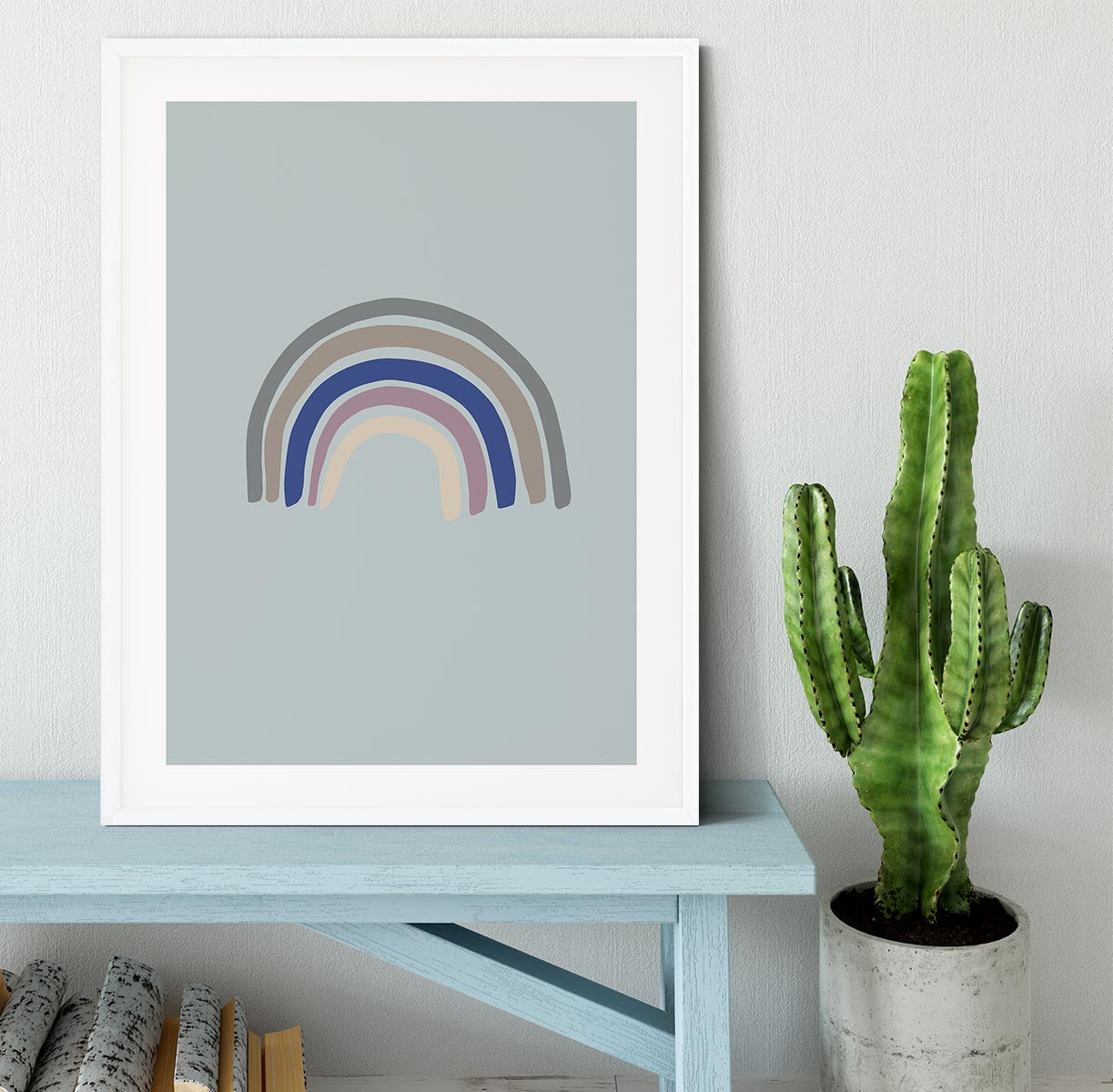 Rainbow Blue Framed Print - Canvas Art Rocks - 5