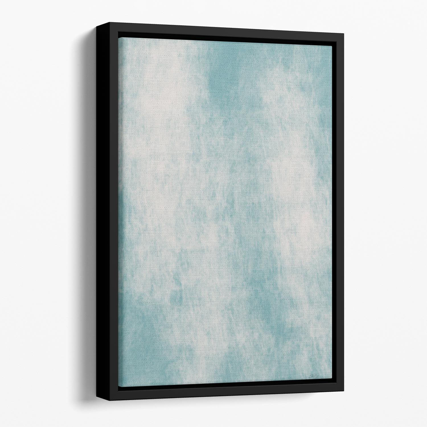 Abstract Sea Floating Framed Canvas - Canvas Art Rocks - 1