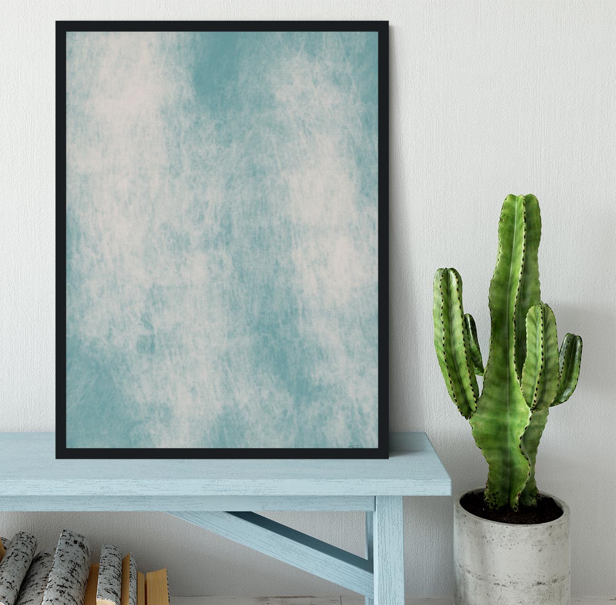 Abstract Sea Framed Print - Canvas Art Rocks - 2