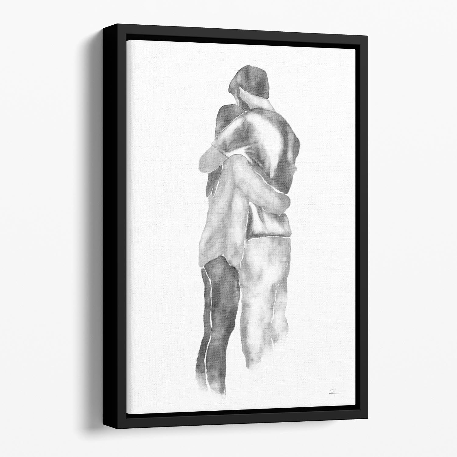 Embrace Floating Framed Canvas - Canvas Art Rocks - 1