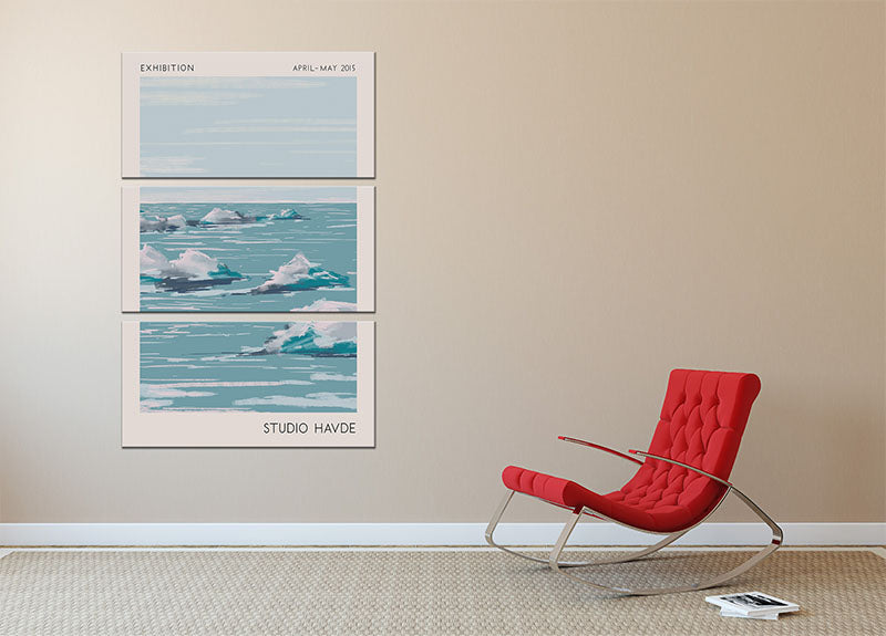 Studio Havde Seascape 3 Split Panel Canvas Print - Canvas Art Rocks - 2