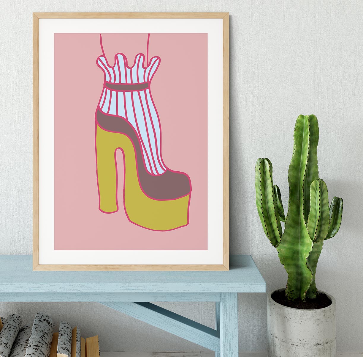 Yellow Heel 02 Framed Print - Canvas Art Rocks - 3